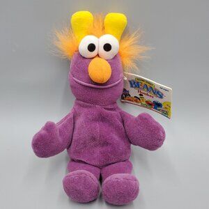 Rare Purple Honker Bean Bag Plush Doll Sesame Street Tyco 8 inch